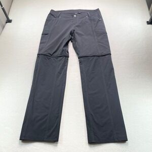 Kuhl Convertible Hiking Pants Women 14 Reg Gray Zip Off Cargo Outdoor Trekking